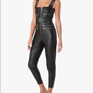 NWT | We Wore What Moto Vegan Leather Overalls